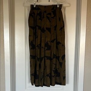 Vintage Robyn USA Black and Brown A-Line Skirt